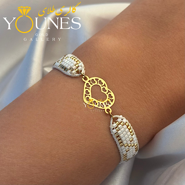 دستبند میوکی قلب قلبی لیزری طلا